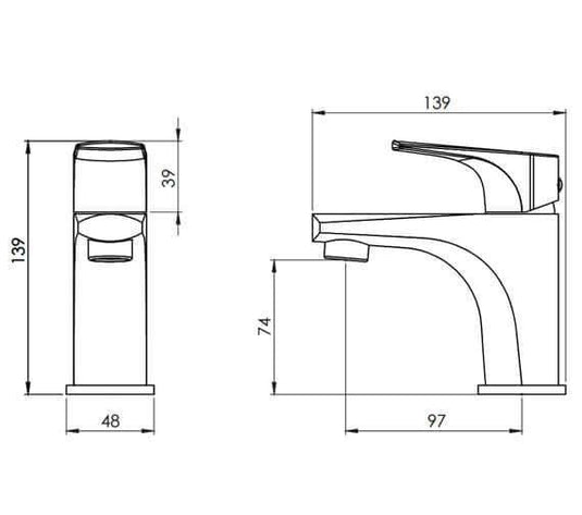 Tavistock Strike Mini Basin Mixer Tap with Click Waste - Chrome - TSE61 - Envy Bathrooms Ltd