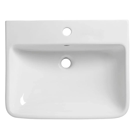 Tavistock Structure 550 x 430 x 145mm Semi Countertop Basin 1TH - White - SCSB453S - Envy Bathrooms Ltd
