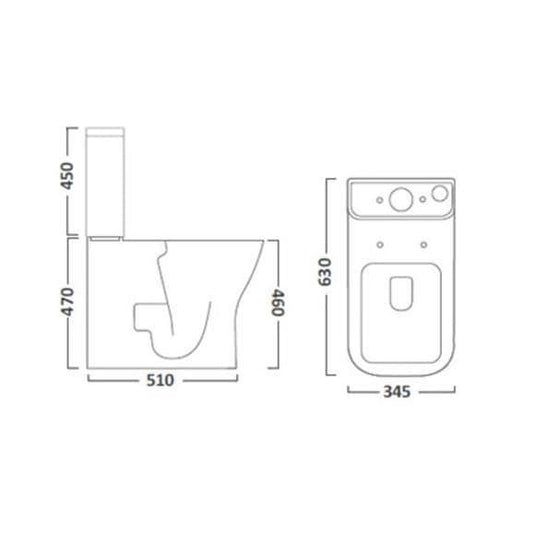 Tavistock Structure Comfort Height Close Coupled Closed Back Pan, Cistern & Soft Close Seat - Envy Bathrooms Ltd