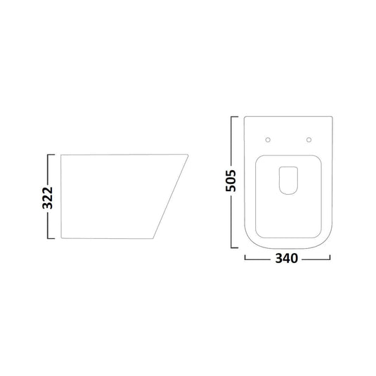 Tavistock Structure Wall Hung Pan Only - White - WH450S - Envy Bathrooms Ltd