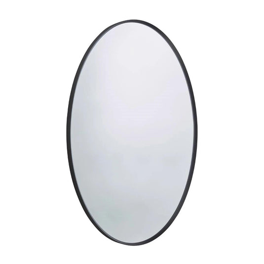 Tavistock Verge 500 x 700mm Black Framed Oval Non-Illuminated Mirror - Envy Bathrooms Ltd