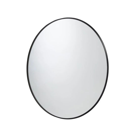 Tavistock Verge Black Framed Round Non-Illuminated Mirror 600mm - Envy Bathrooms Ltd