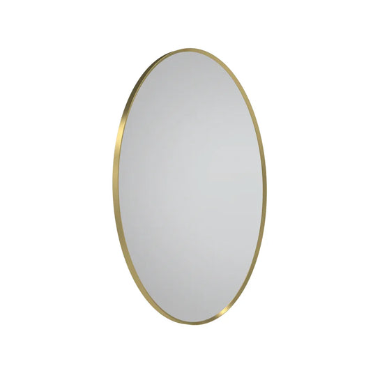 Tavistock Verge Framed Oval Bathroom Mirror Brushed Brass | VRM50V-BR - Envy Bathrooms Ltd
