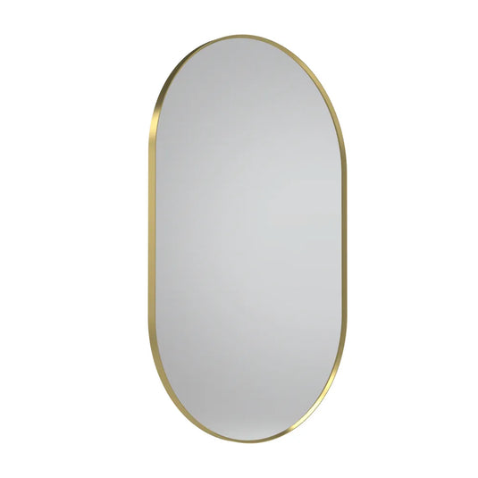 Tavistock Verge Framed Pill Bathroom Mirror Brushed Brass | VRM50P-BR - Envy Bathrooms Ltd