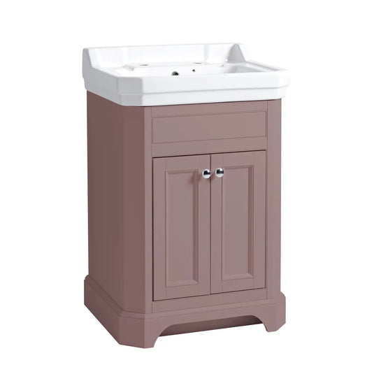 Tavistock Vitoria 600 Freestanding Vanity Unit Matt Suede Pink | VT60FSP - Envy Bathrooms Ltd