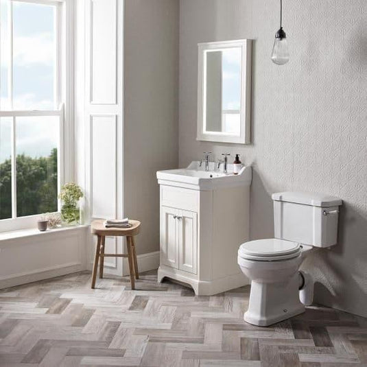 Tavistock Vitoria 600mm Floorstanding Vanity Unit - Linen White - VT60FLW - Envy Bathrooms Ltd