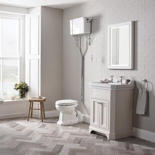 Tavistock Vitoria 600mm Floorstanding Vanity Unit - Linen White - VT60FLW - Envy Bathrooms Ltd