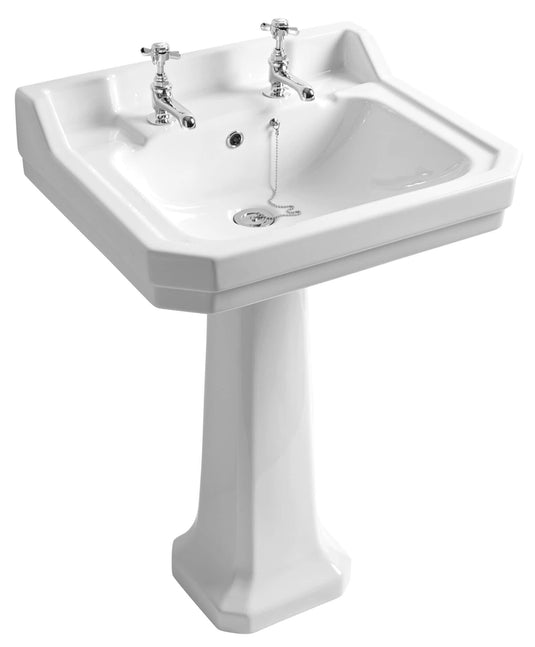 Tavistock Vitoria 610mm Basin & Pedestal (2H) - Envy Bathrooms Ltd