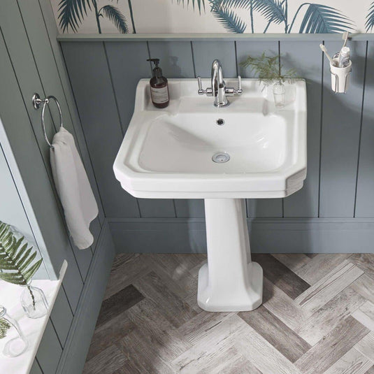 Tavistock Vitoria 610mm Basin & Pedestal (2H) - Envy Bathrooms Ltd