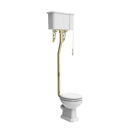 Tavistock Vitoria High Level Flush Pipe Kit and Bracket Fittings - Brass - HLK850SBRS - Envy Bathrooms Ltd