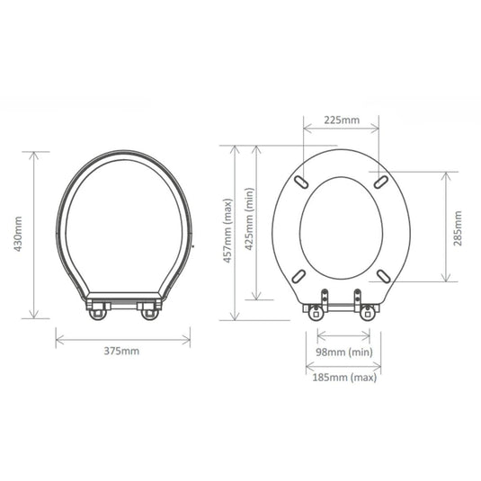 Tavistock Vitoria Soft Close Toilet Seat Mineral Blue - Envy Bathrooms Ltd