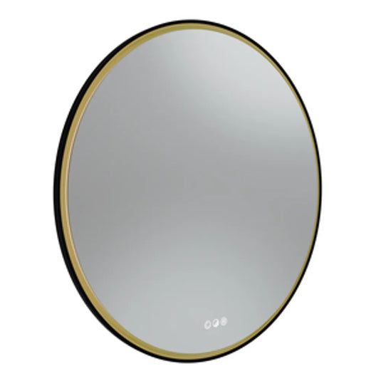 Tavistock Zephyr 800 Circular Illuminated Mirror Matt Black | ZYM80C - Envy Bathrooms Ltd