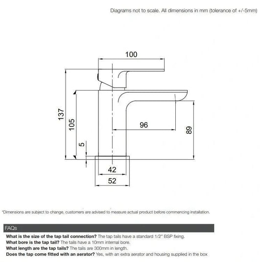 Tavistock Zero Basin Mixer Tap with Click Waste - Chrome - TZE11 - Envy Bathrooms Ltd
