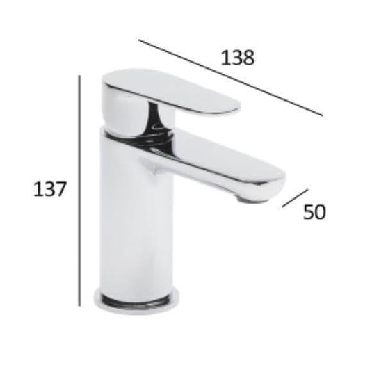 Tavistock Zero Basin Mixer Tap with Click Waste - Chrome - TZE11 - Envy Bathrooms Ltd