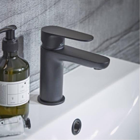 Tavistock Zero Basin Mixer Tap with Click Waste - Matt Black - TZE1103 - Envy Bathrooms Ltd
