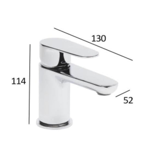 Tavistock Zero Mini Basin Tap with Click Waste - Chrome - Envy Bathrooms Ltd