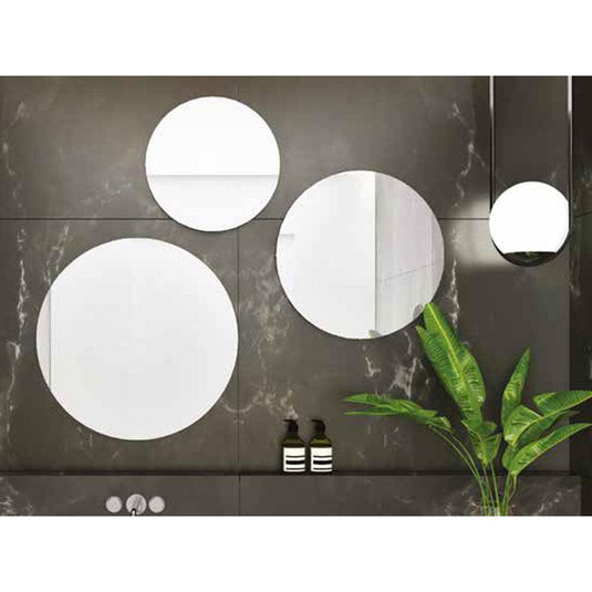 The White Space Round Bathroom Mirror 400mm H x 400mm W - Non-Illuminated - Chrome - Envy Bathrooms Ltd