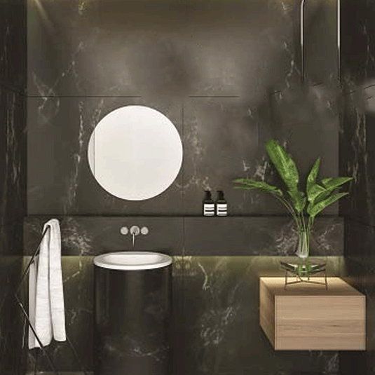 The White Space Round Bathroom Mirror 600mm H x 600mm W - Non-Illuminated - Chrome - Envy Bathrooms Ltd