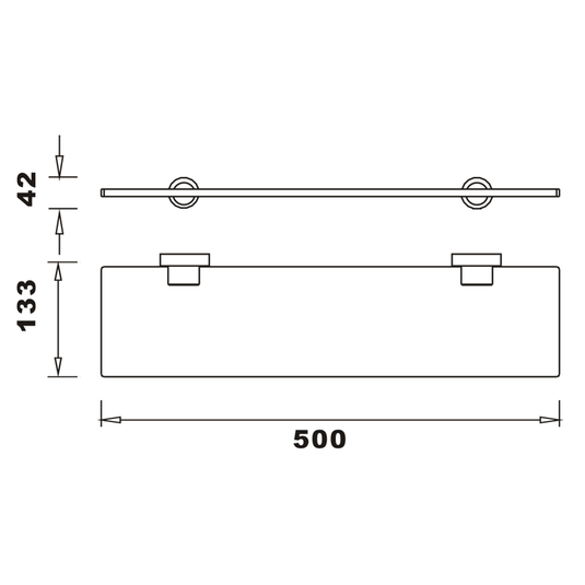 The White Space Capita Glass Shelf - Chrome - Envy Bathrooms Ltd