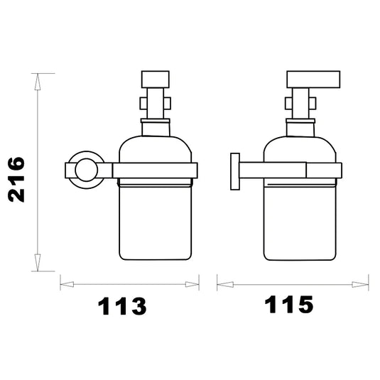 The White Space Capita Liquid Soap Dispenser - Chrome - Envy Bathrooms Ltd