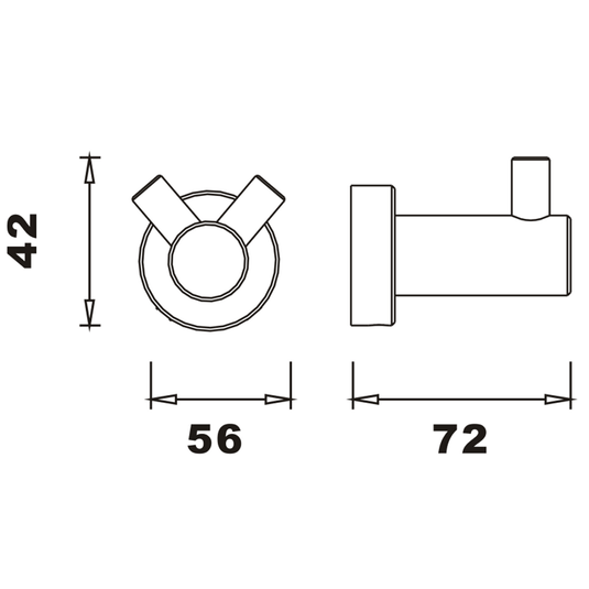 The White Space Capita Robe Hook - Chrome - Envy Bathrooms Ltd