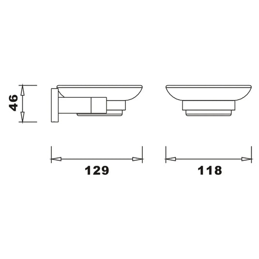 The White Space Capita Soap Dish - Chrome - Envy Bathrooms Ltd