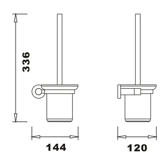 The White Space Capita Toilet Brush and Holder - Chrome - Envy Bathrooms Ltd