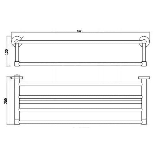The White Space Capita Towel Rack - Chrome - Envy Bathrooms Ltd