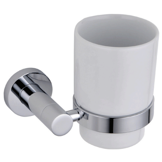 The White Space Capita Tumbler and Holder - Chrome - Envy Bathrooms Ltd