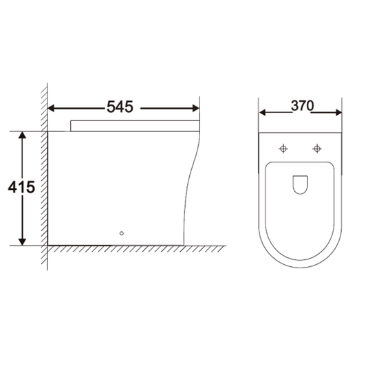 The White Space Euna Rimless Back to Wall Toilet Pan - White - Envy Bathrooms Ltd