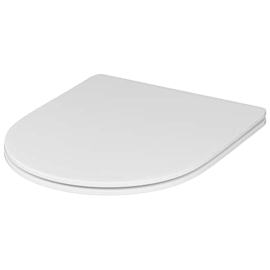 The White Space Euna Slim Soft Close Toilet Seat - White - Envy Bathrooms Ltd