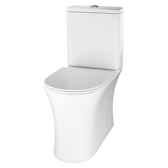 The White Space Euna Closed Back Comfort Height Close Coupled Toilet with Push Button Cistern- White - Envy Bathrooms Ltd