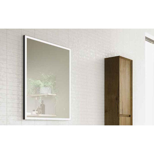 The White Space Framed LED Illuminated Bathroom Mirror 800mm H x 600mm W - Matt Black - Envy Bathrooms Ltd