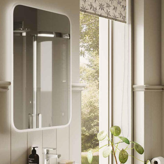 The White Space Hey U Bathroom Mirror 700mm H x 500mm W - Illuminated - Chrome - Envy Bathrooms Ltd