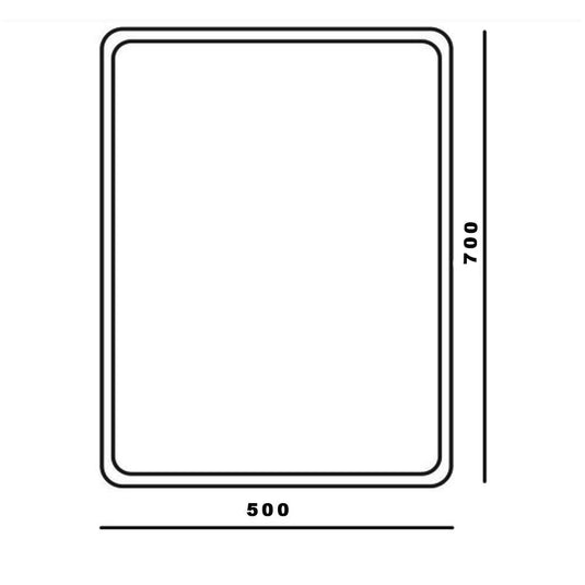 The White Space Hey U Bathroom Mirror 700mm H x 500mm W - Illuminated - Chrome - Envy Bathrooms Ltd