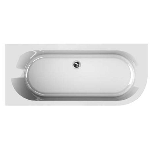 The White Space J-Bath Double Ended Rectangular Bath 1650mm x 725mm - Left Handed - Envy Bathrooms Ltd