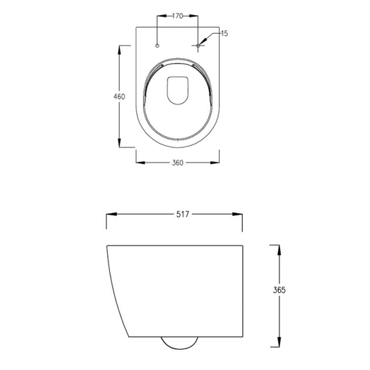 The White Space Lab Rimless Wall Hung Toilet Pan - White - Envy Bathrooms Ltd