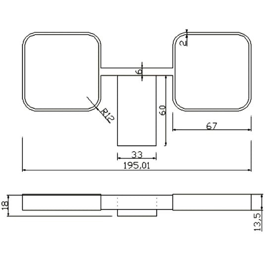 The White Space Legend Double Tumbler and Holder - Chrome - Envy Bathrooms Ltd