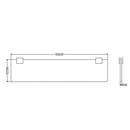 The White Space Legend Glass Shelf - Chrome - Envy Bathrooms Ltd