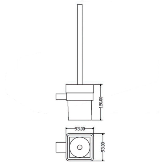 The White Space Legend Toilet Brush and Holder - Chrome - Envy Bathrooms Ltd