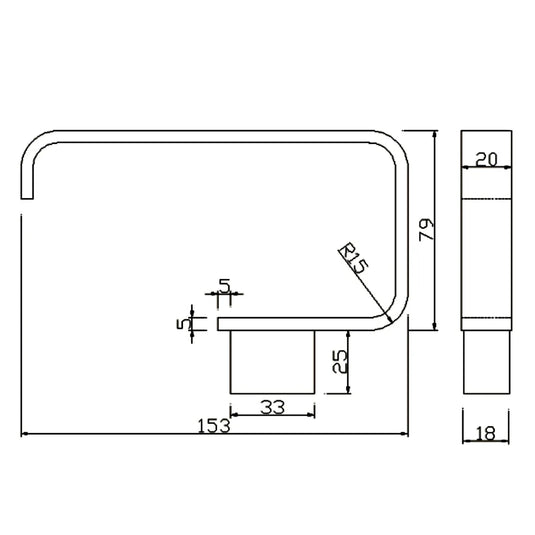 The White Space Legend Toilet Roll Holder - Black - Envy Bathrooms Ltd