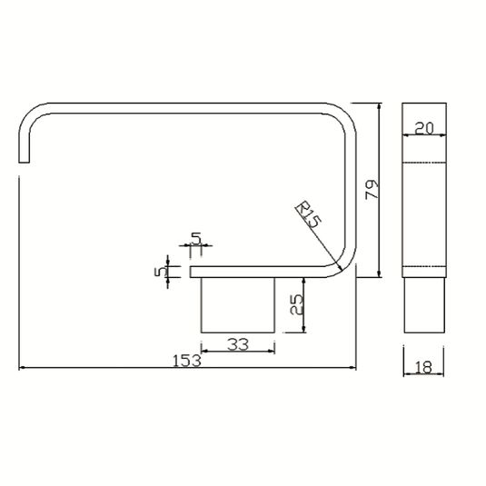 The White Space Legend Toilet Roll Holder - Chrome - Envy Bathrooms Ltd