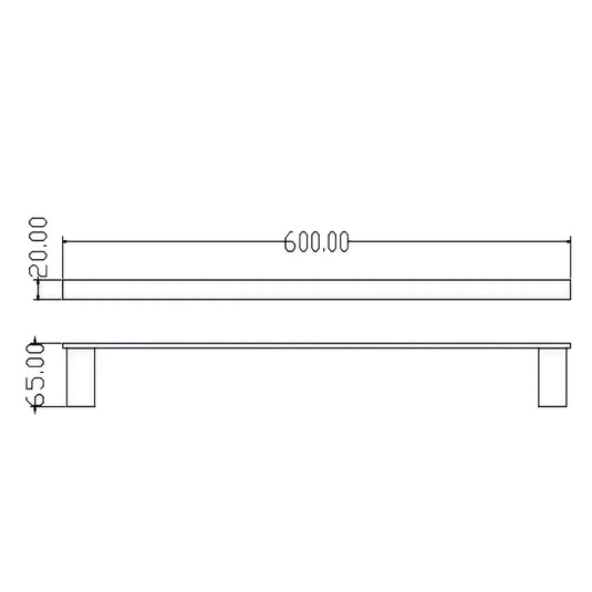 The White Space Legend Towel Rail 600mm Wide - Chrome - Envy Bathrooms Ltd