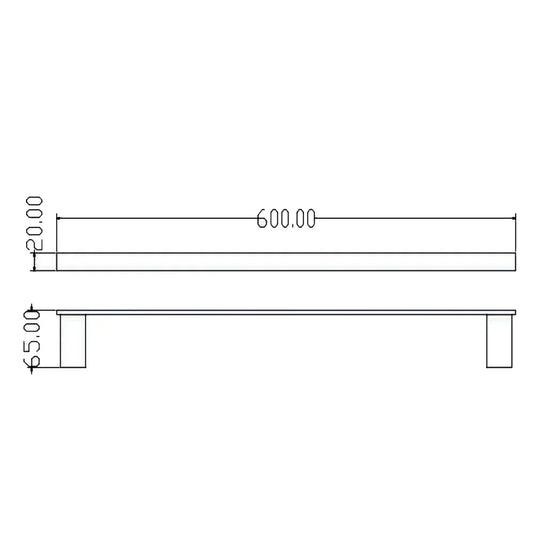 The White Space Legend Towel Rail 600mm Wide - Chrome - Envy Bathrooms Ltd