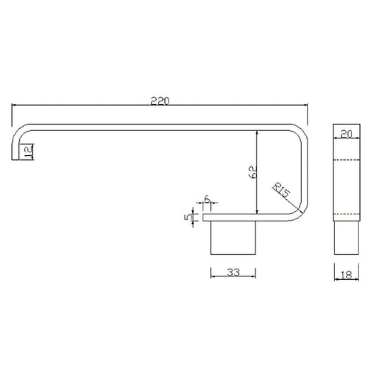 The White Space Legend Towel Ring - Chrome - Envy Bathrooms Ltd