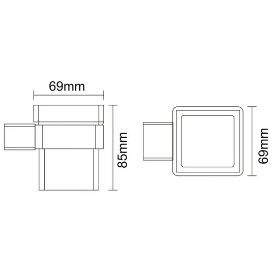 The White Space Legend Tumbler and Holder - Black - Envy Bathrooms Ltd