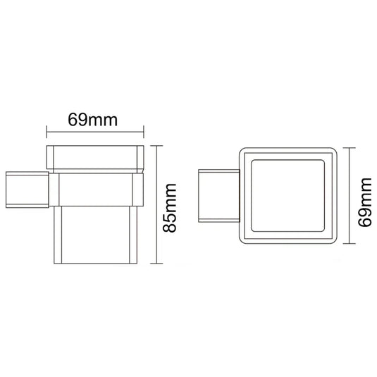The White Space Legend Tumbler and Holder - Black - Envy Bathrooms Ltd