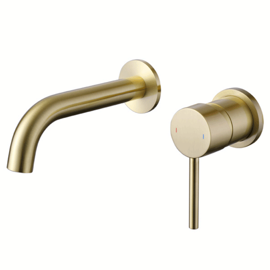 The White Space Pin Lux 2-Hole Single Lever Basin Mixer Tap - Brushed Brass - Envy Bathrooms Ltd