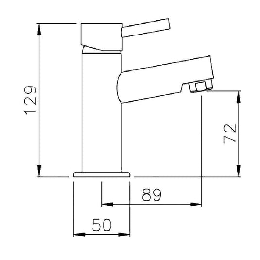 The White Space Pin Mono Basin Mixer Tap With Waste - Chrome - Envy Bathrooms Ltd