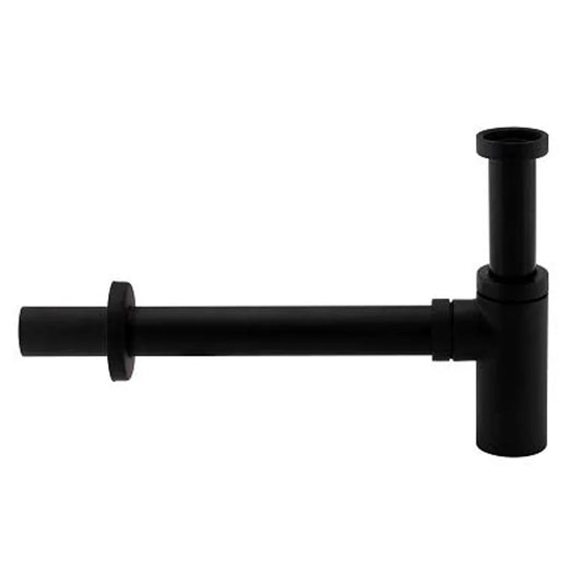 The White Space Round Bottle Trap - Black - Envy Bathrooms Ltd